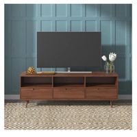 Mesa de TV Molly 75"" TU MESITA Melamina 18mm color Marrón Oscuro 3 cajones