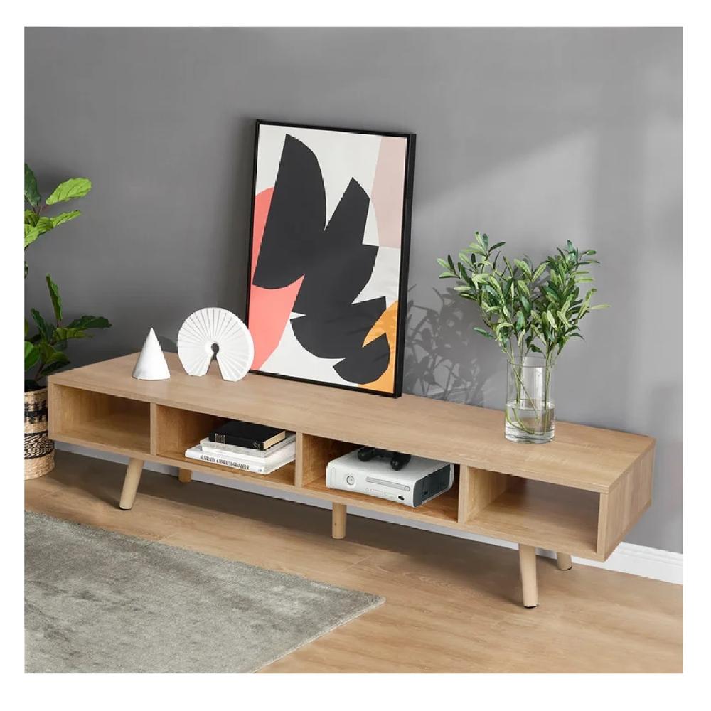 Mesa de TV 65"" Contemporánea TU MESITA Jynx Melamina 18mm Color Duna