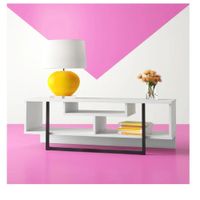 Mesa de TV Moderna Malibú 48""TU MESITA Melamina 18mm color Blanco