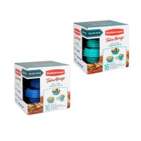 Set Hermeticos Rubbermaid TakeAlongs On The Go 16 Piezas Azul / Turquesa