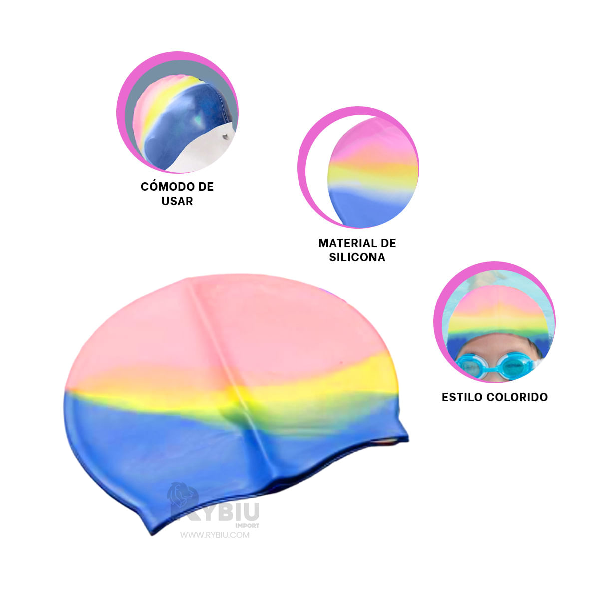 Birrete Hidrodinamica de Color Rosado Y+Post-it Adhesivos