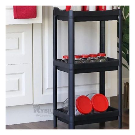 Estante Multifuncional de Plastico de Negro Y+Agendita Estante Multifuncional de Plastico de Negro Y+Agendita