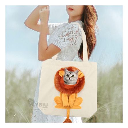 Cartera con Orificio de Paseo de Color Hueso Y+Stickers Cartera con Orificio de Paseo de Color Hueso Y+Stickers