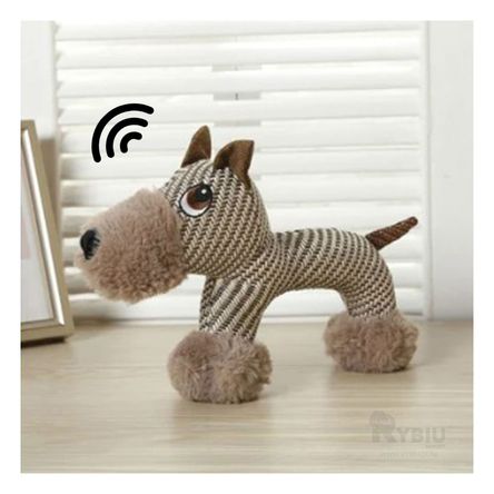 Peluche de Caballo a Rayas con Sonido en Tono Beige y Marron