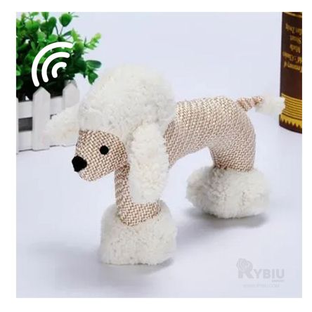 Peluche Suave Forma de Perro con Sonido de Color Blanco Peluche Suave Forma de Perro con Sonido de Color Blanco