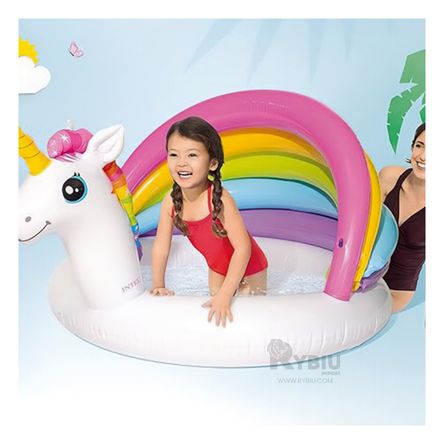 Piscina de Juegos Acuaticos en Unicornio Y+Regalo Stickers