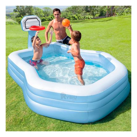Piscina con Canasta de Baloncesto para Diversion Infantil