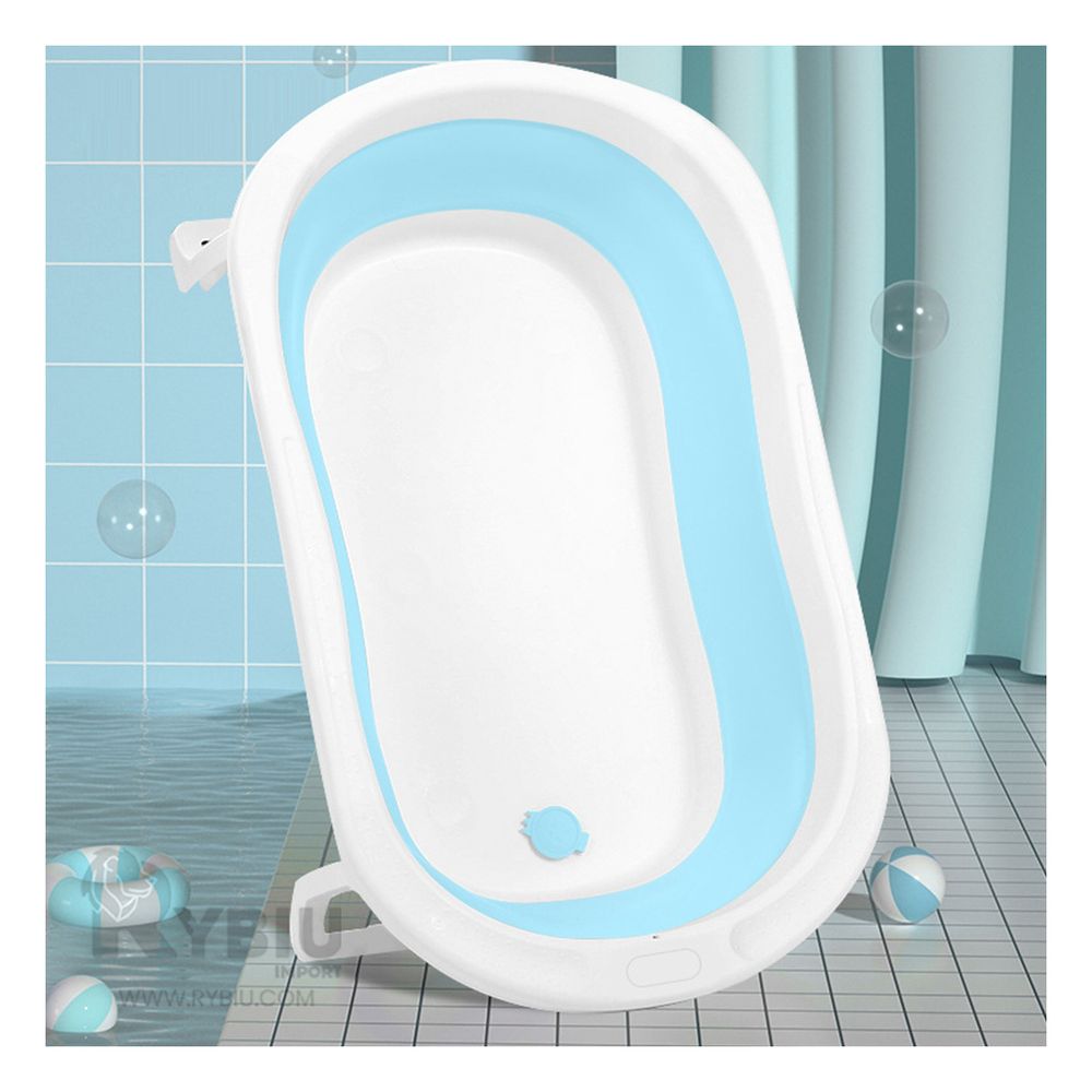 Bañadera Util Plegable en Tono Celeste Y+Post-it adhesivos Bañadera Util Plegable en Tono Celeste Y+Post-it adhesivos