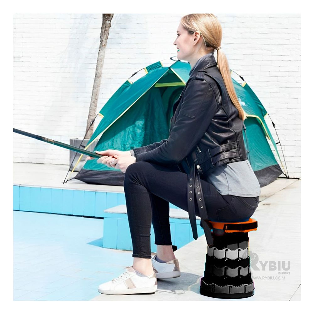 Silla Plegable de 1 Seguro Practico Portatil en Anaranjado Silla Plegable de 1 Seguro Practico Portatil en Anaranjado