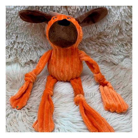 Peluche con Forma de Perro Didactico Color Naranja Peluche con Forma de Perro Didactico Color Naranja