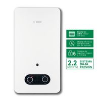 Terma a gas GN Vital 10L Baja Presión + kit de instalación Bosch