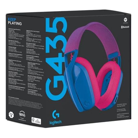 Audífono Gamer con microfono Logitech G435 Inalámbrico Azul AUD2024309