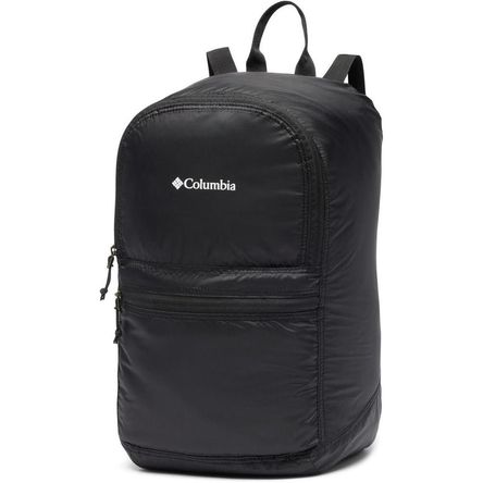Mochila negra plegable Columbia, práctica y ligera para senderismo y excursiones Mochila negra plegable Columbia, práctica y ligera para senderismo y excursiones
