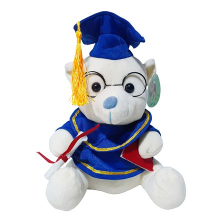 Peluche Oso Graduado Toga Azul 22cm Ortiz