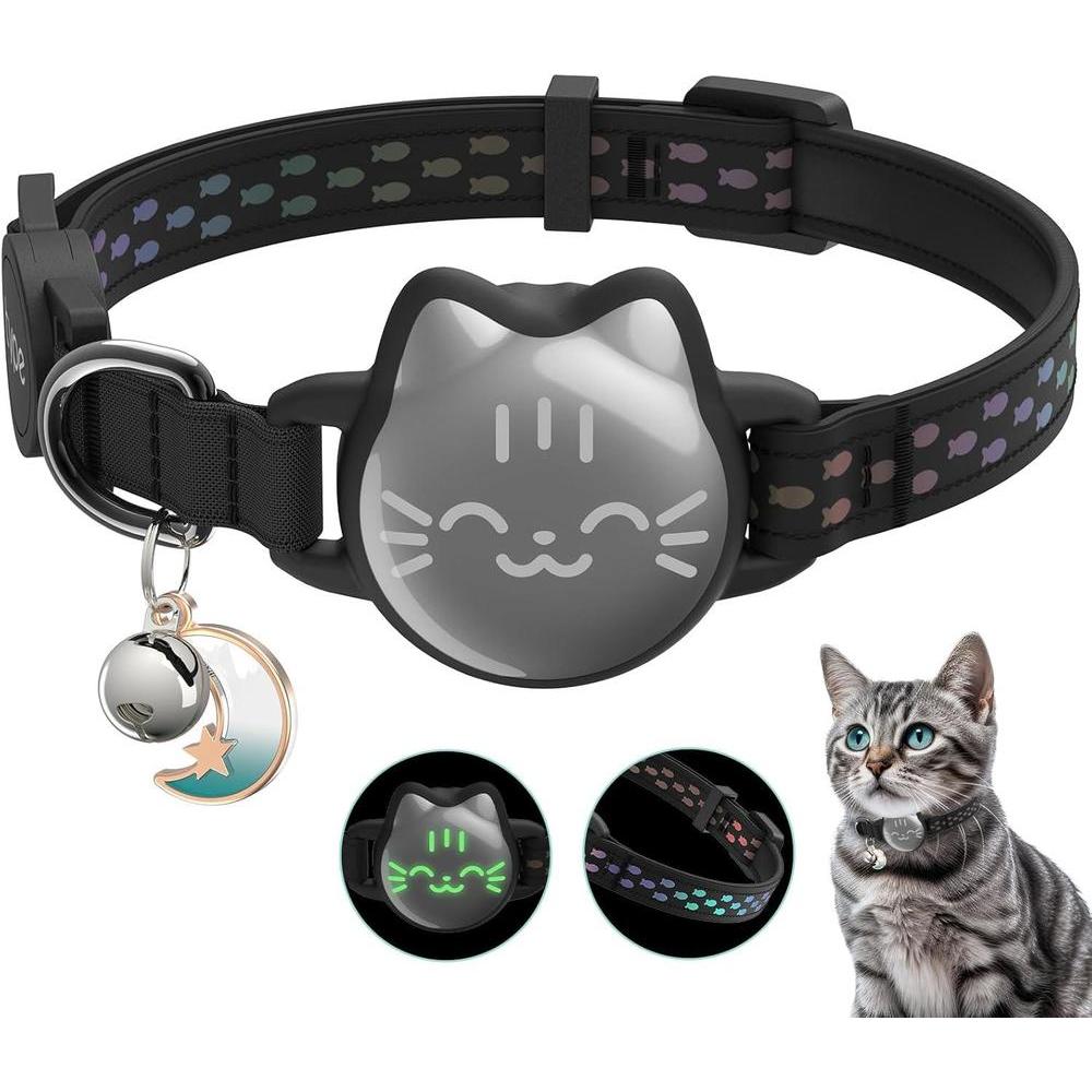 Collar de gato Airtag con soporte y diseño reflectante Collar de gato Airtag con soporte y diseño reflectante