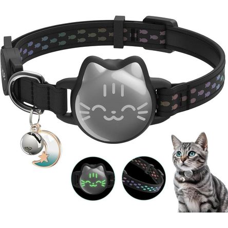Collar de gato Airtag con soporte y diseño reflectante Collar de gato Airtag con soporte y diseño reflectante