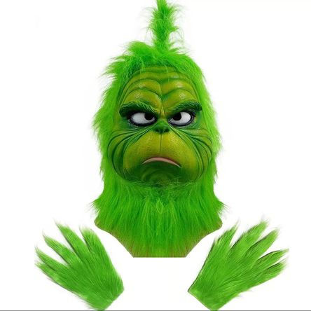 Máscara y Guantes de El Grinch
