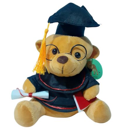 Peluche Oso Graduado Toga Negro 24cm Ortiz Peluche Oso Graduado Toga Negro 24cm Ortiz