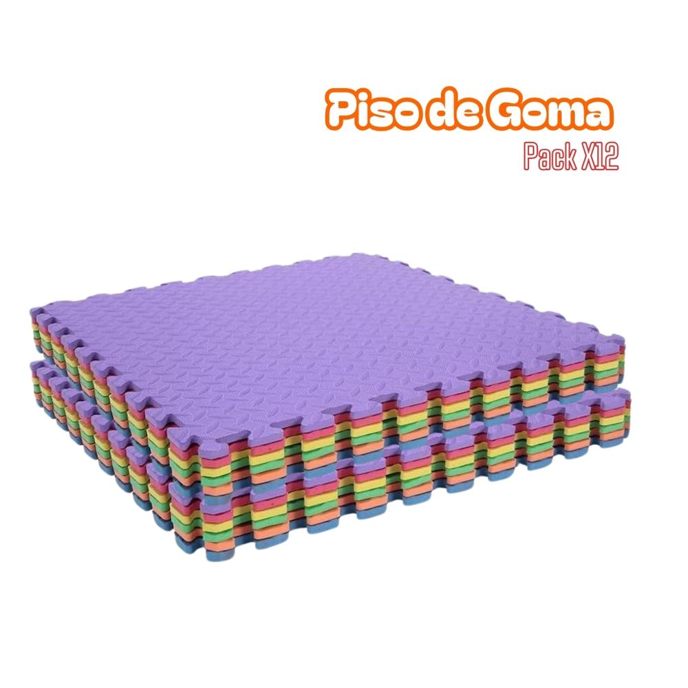 Piso de Goma para Bebé 60 x 60cm Pack por 12 Unid Piso de Goma para Bebé 60 x 60cm Pack por 12 Unid