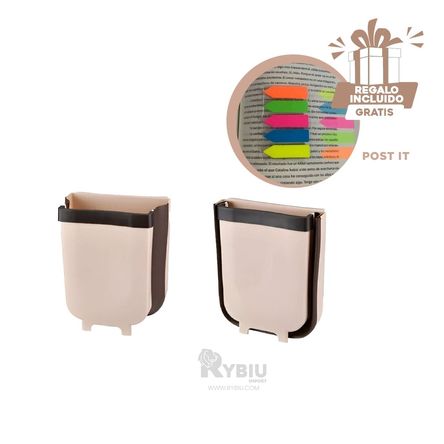 Recipiente para Desperdicios en Beige Y+Post-it adhesivos Recipiente para Desperdicios en Beige Y+Post-it adhesivos