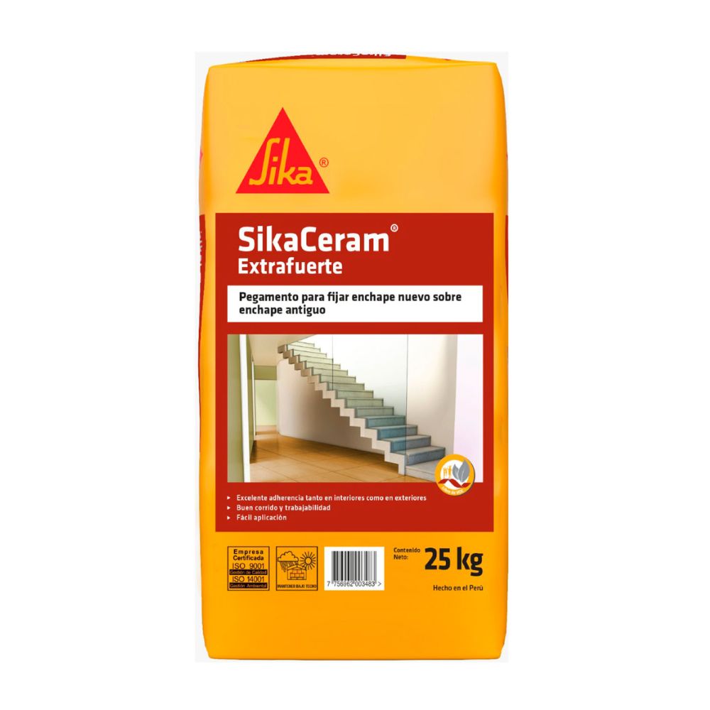 Pegamento Sika Sikaceram Cerámico Extrafuerte blanco x 25kg