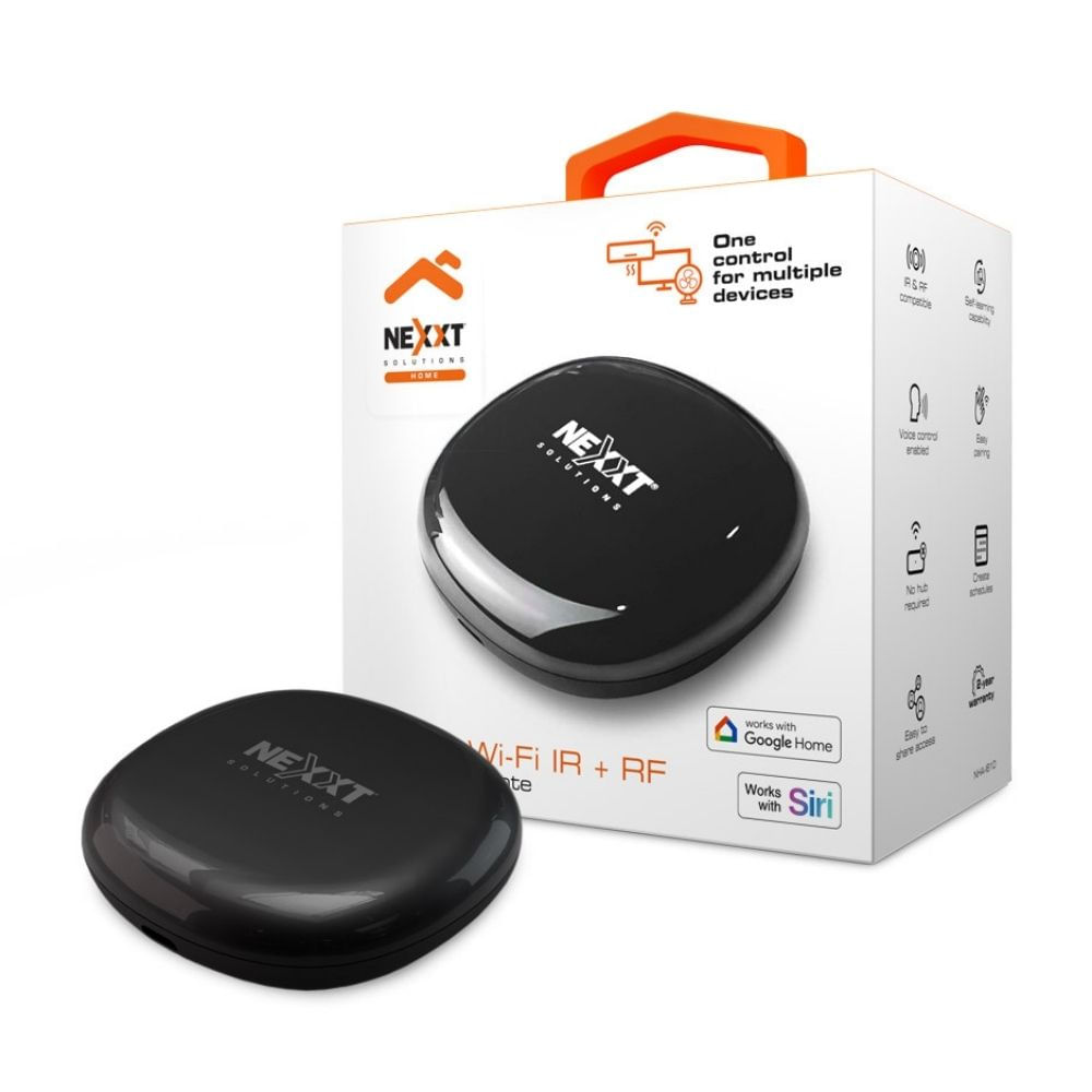 Control Universal Smart IR+RF Nexxt MM106NXT66 Negro Plástico