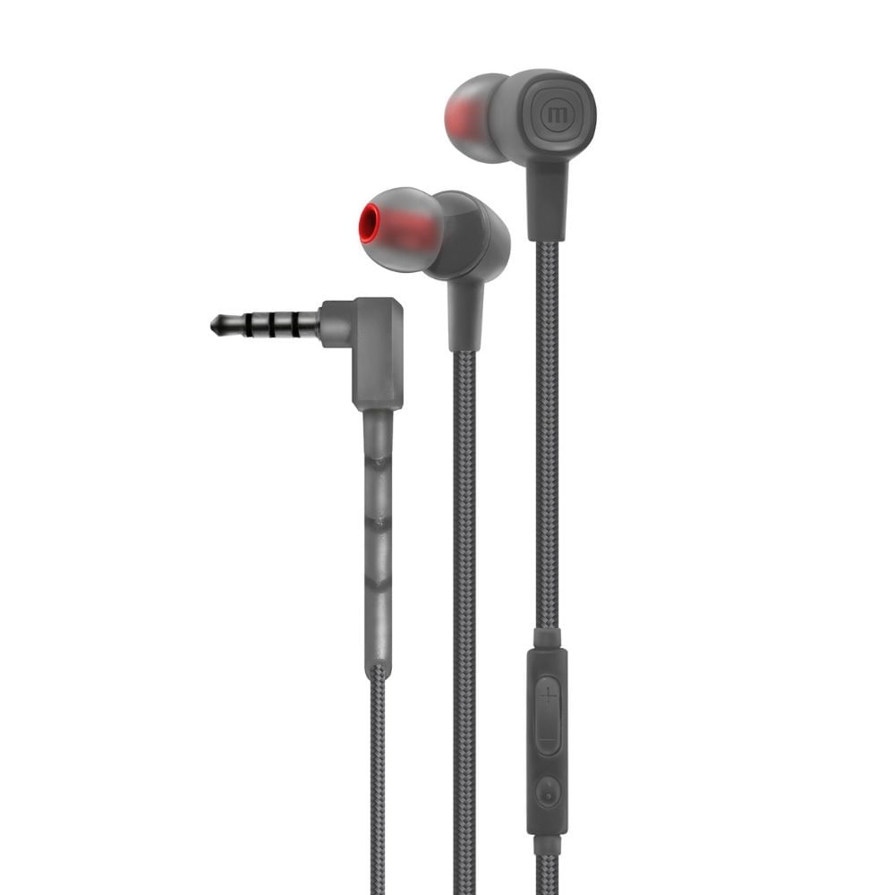 Audífonos In Ear MAXELL Earphones 3.5 Trenzado Gris