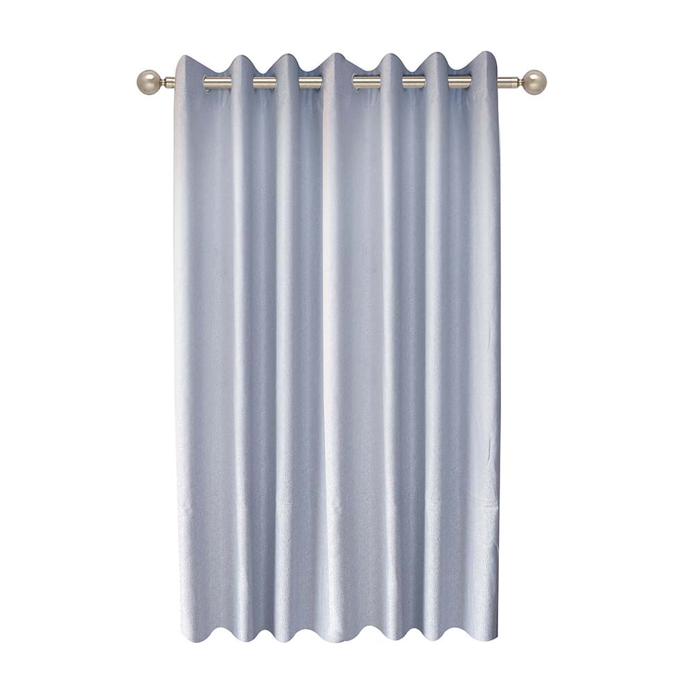 Cortina ojalillo de aluminio Jacquard gris niebla Orange