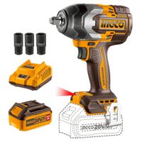 Llave de Impacto 850nm + Bateria 4ah y Cargador Ingco CIWLI20851-FBCPK1214