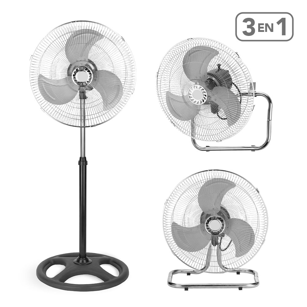 Ventilador 3 en 1 de Pie Pared Mesa 19.5"" FS4