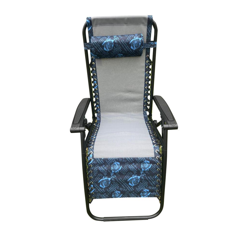 Silla Reposera Plegable Terraza Playera Reclinable Azul