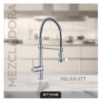 Mezcladora Monocomando P/Cocina al Mueble Delius St-01 Cromado Stone