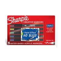Marcador Sharpie Creative Acrílico Punta Pincel Brush Blíster X 5