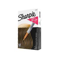 Caja de 12 Marcadores Permanentes Sharpie Punta Fina Metalico Oro