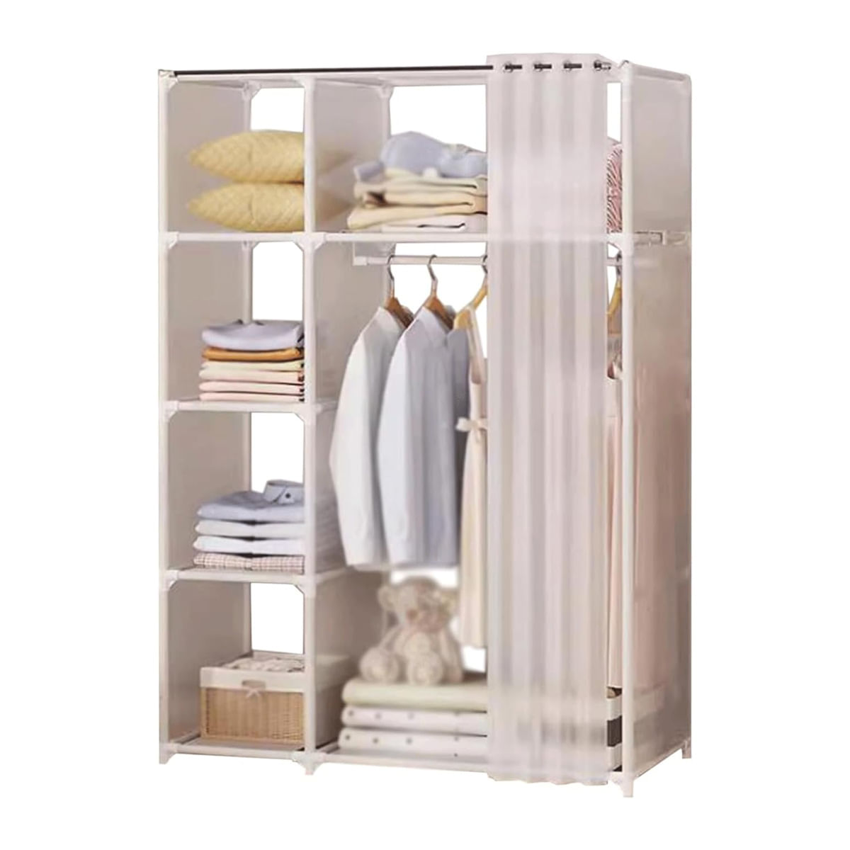 Perchero Colgador Organizador Estante Ropa WJY09B Blanco
