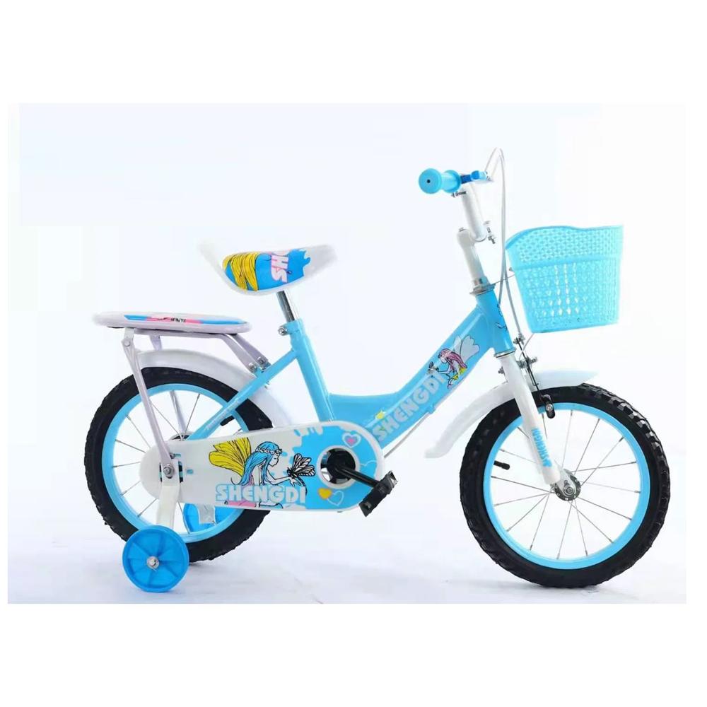 Bicicleta Para Niña Infantil Kids Aro 16 Doble Asiento Celeste CAB