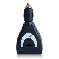 Inversor de Corriente Portatil de Carro 75W 12V a 220V DY-75