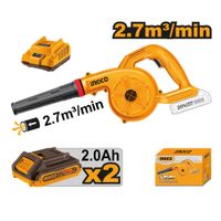 Sopladora Inalámbrica Ingco 20V 2 Baterías 2.0AH con Cargador CABLI200282