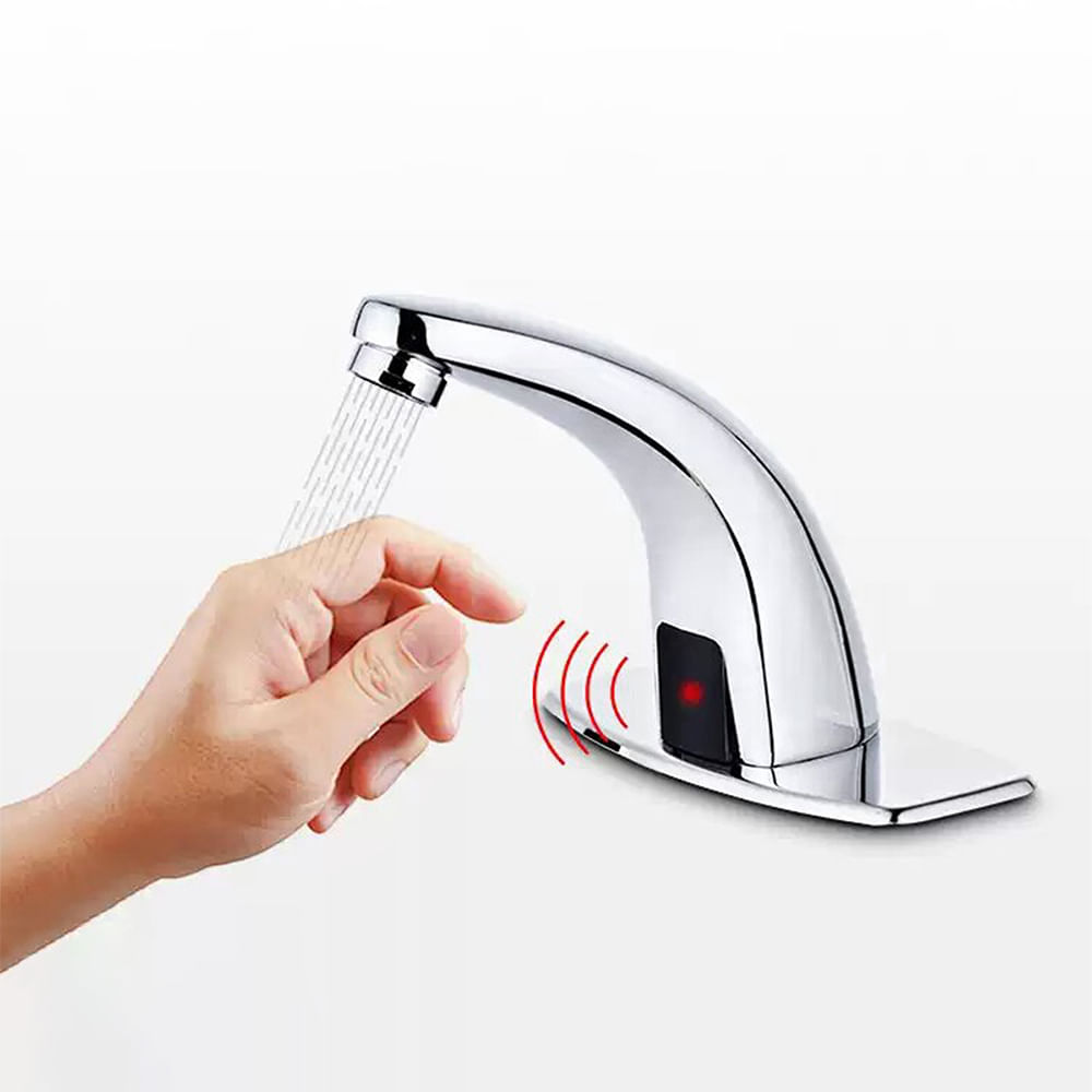 Griferia Con Sensor Automatico Comercial Bronce Cromado