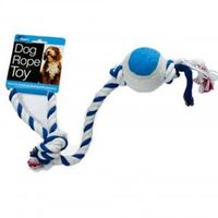 Juguete de cuerda de perro con pelota de tenis - Soga azul