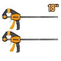 Combo x2 Prensa Rápida 18"" Auto Ajustable Soporta 60Kg Ingco HQBC01603-2