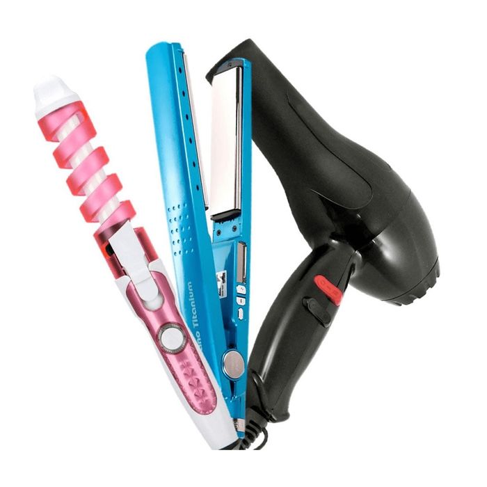 Combo Nano Titanium Plancha Rizador Ondulador Promart