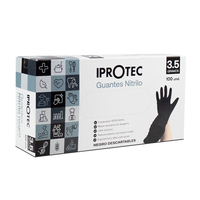 Guantes de Nitrilo Negro Talla S 100 unidades