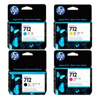 Kit Tinta HP 712 Cyan Magenta Amarillo y Negro