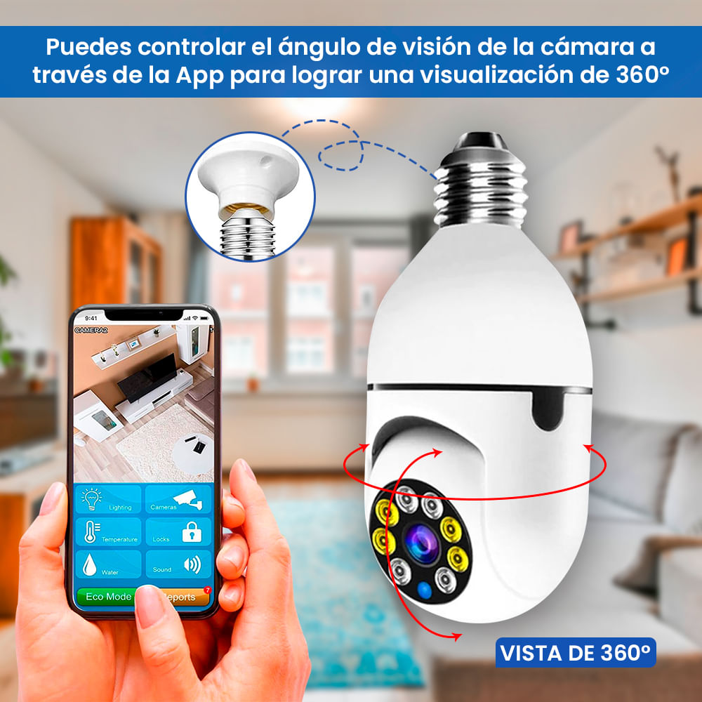 Foco Cámara Espía Seguridad Visión Nocturna | Promart.pe - Promart