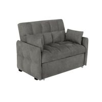 Sofá Cama Aloro con 2 Almohadas 2 Plz - Gris Oscuro