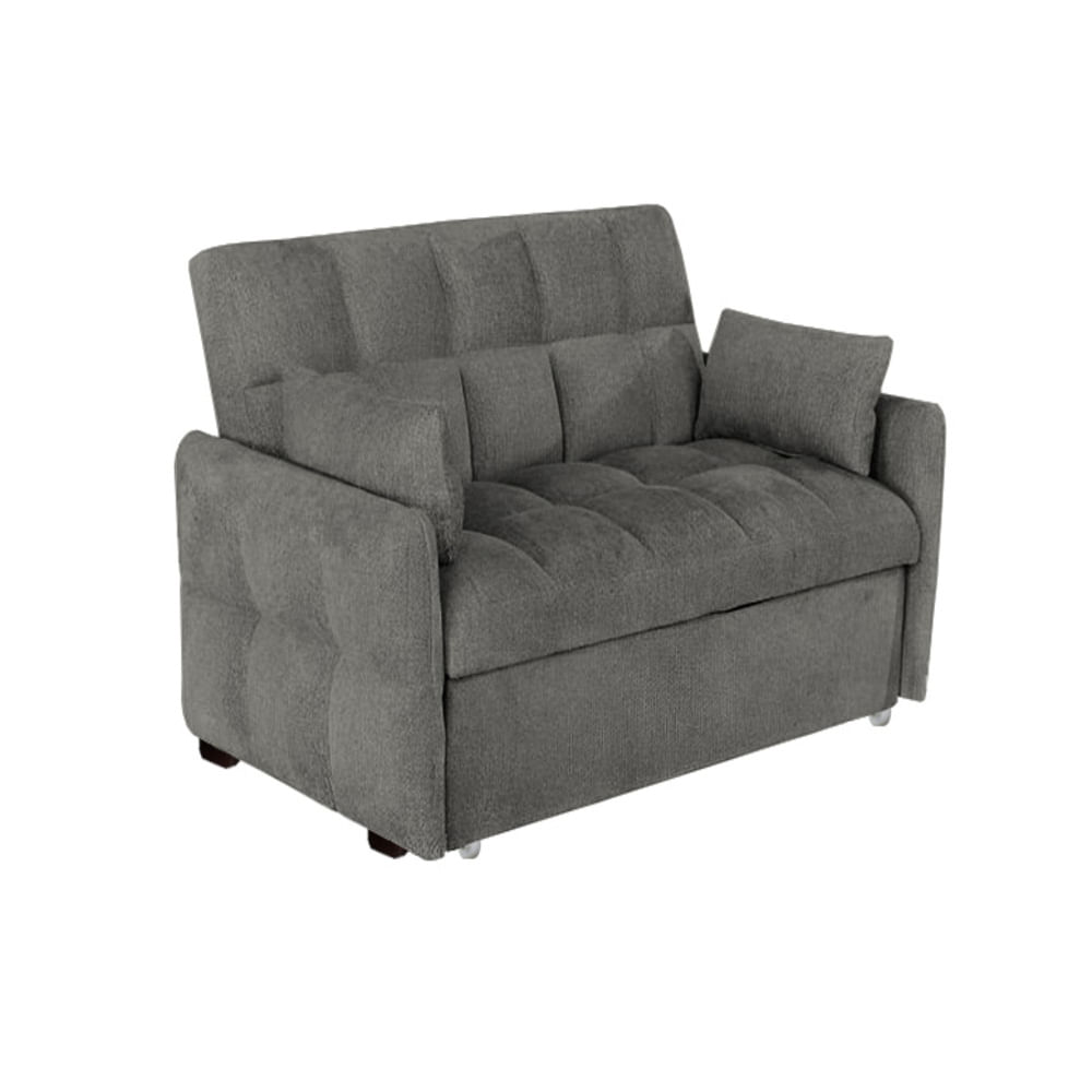 Sofá Cama Aloro con 2 Almohadas 2 Plz - Gris Oscuro