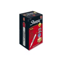 Caja de 12 Marcadores Permanentes Sharpie Tank Punta Biselada Rojo