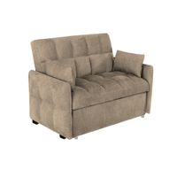 Sofá Cama Aloro con 2 Almohadas 1.5 Plz - Beige Claro