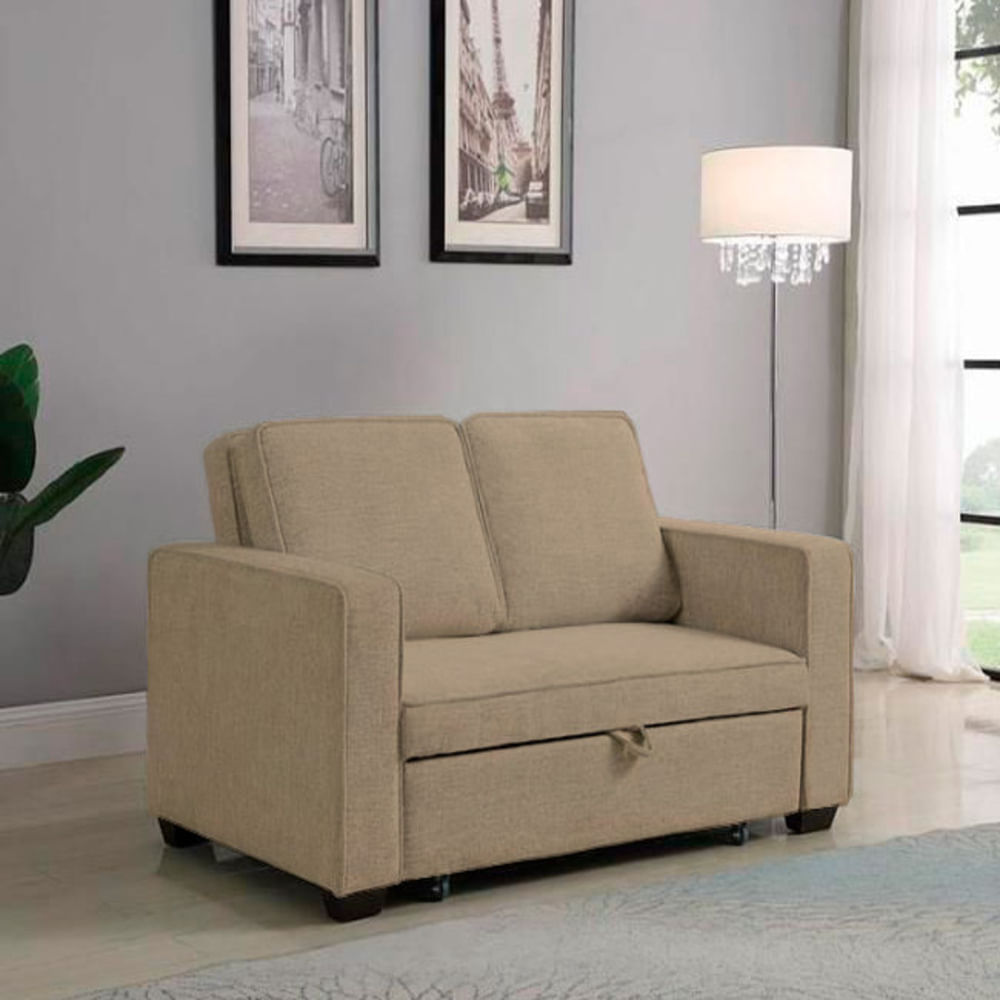 Sofá Cama Skopie con 2 Almohadas 2 Plz - Beige Claro